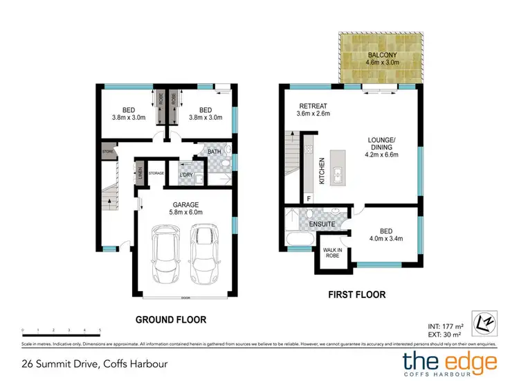Floorplan of Homely townhouse listing, 26 Summit Drive, Coffs Harbour NSW 2450