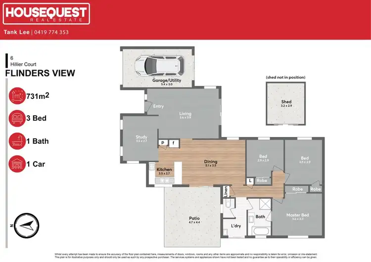Floorplan of Homely house listing, 6 Hillier Court, Flinders View QLD 4305