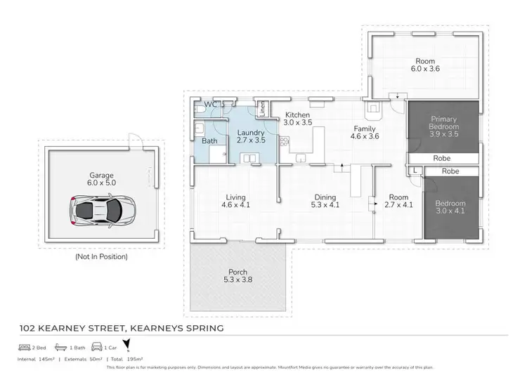 Floorplan of Homely house listing, 102 Kearney Street, Kearneys Spring QLD 4350