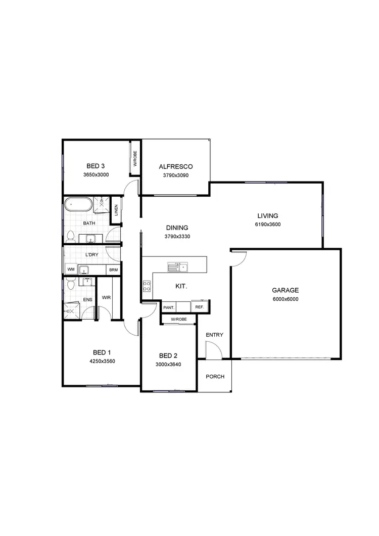 Floorplan of Homely villa listing, 1/33 VALENCIA DRIVE, Gobbagombalin NSW 2650