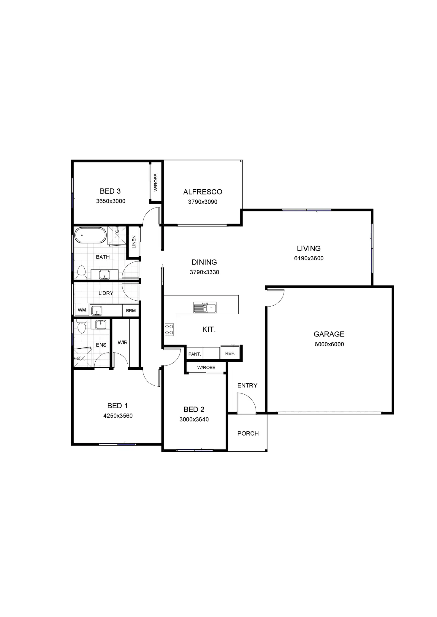 Floorplan of Homely villa listing, 1/33 VALENCIA DRIVE, Gobbagombalin NSW 2650
