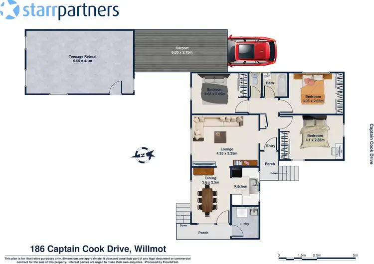 Floorplan of Homely house listing, 186 Captain Cook Drive, Willmot NSW 2770