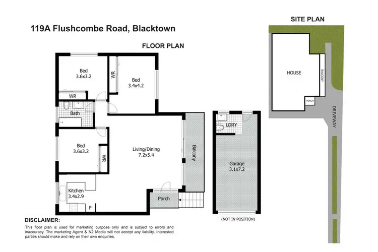 Floorplan of Homely house listing, 119A Flushcombe Road, Blacktown NSW 2148
