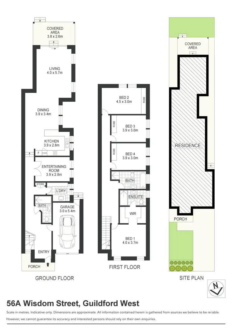Floorplan of Homely semi-detached listing, 56A Wisdom Street, Guildford West NSW 2161