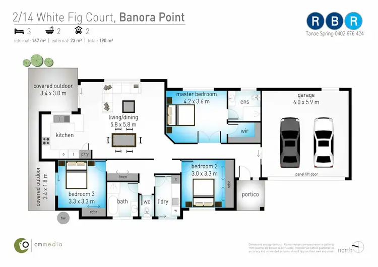 Floorplan of Homely house listing, 2/14 White Fig Court, Banora Point NSW 2486