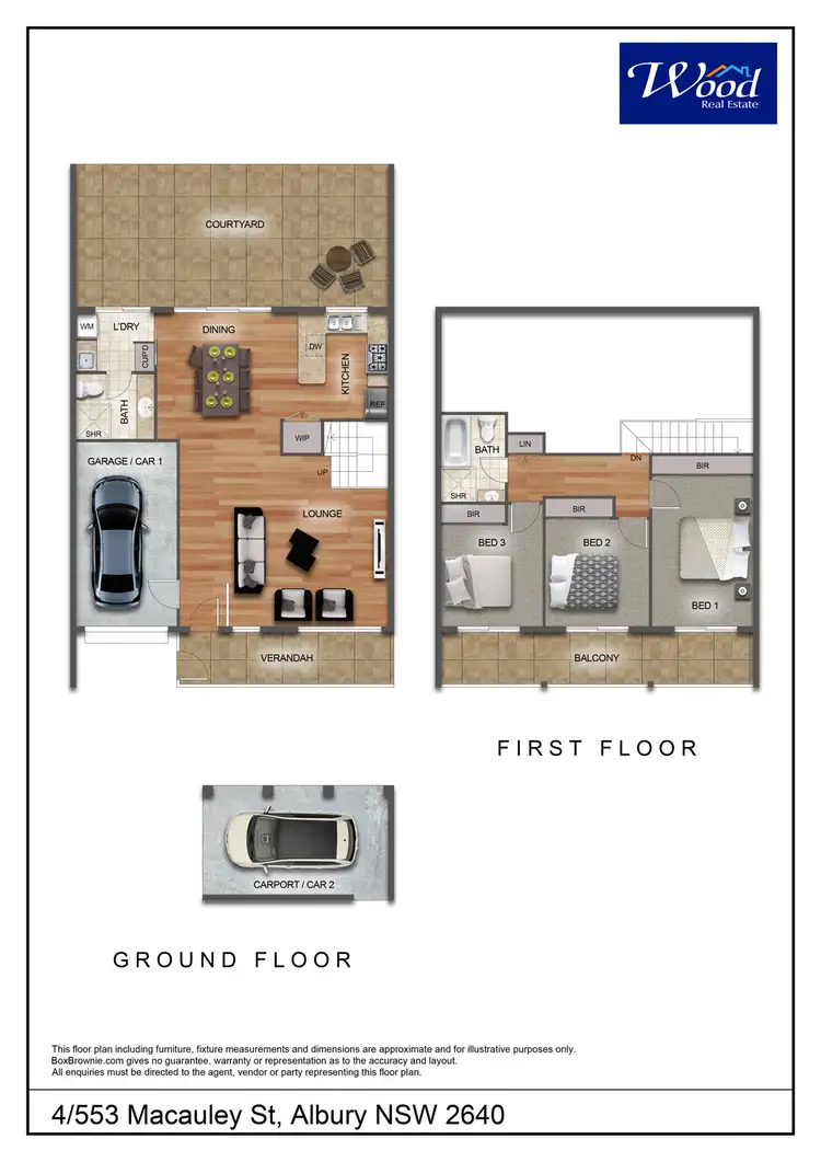 Floorplan of Homely townhouse listing, 4/553 Macauley St, Albury NSW 2640