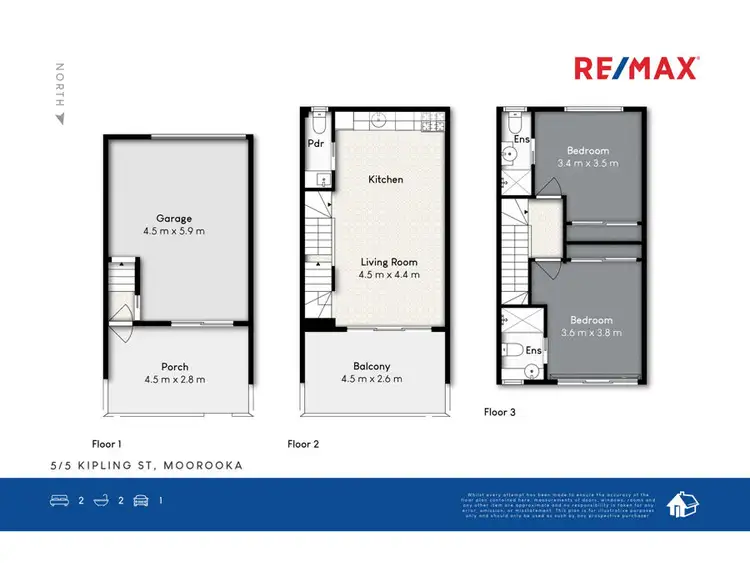 Floorplan of Homely townhouse listing, 5/5 Kipling Street, Moorooka QLD 4105