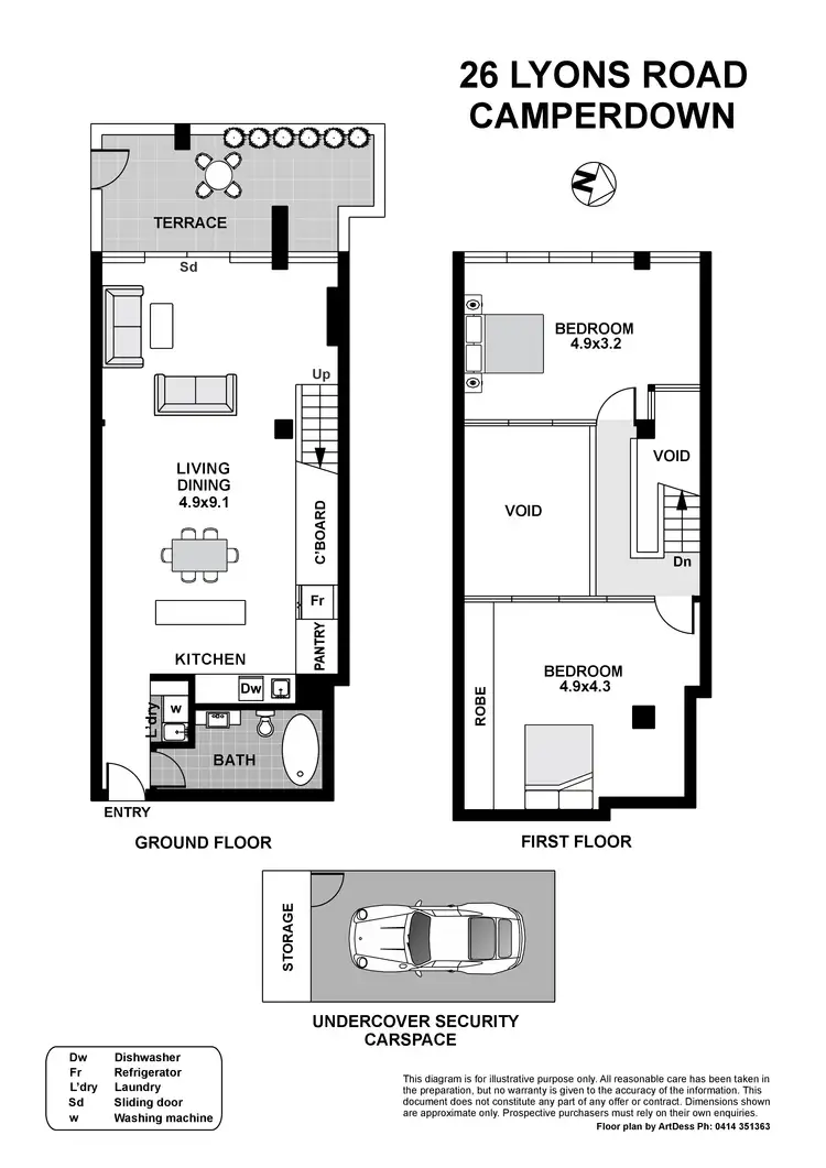 Floorplan of Homely apartment listing, 26/2-30 Lyons Rd, Camperdown NSW 2050
