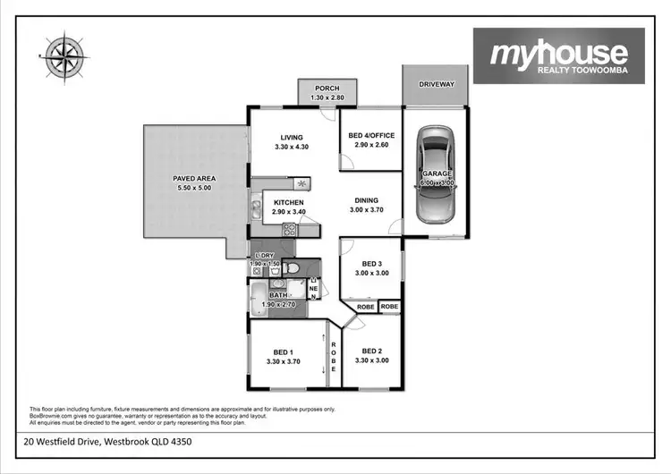 Floorplan of Homely house listing, 20 Westfield Drive, Westbrook QLD 4350