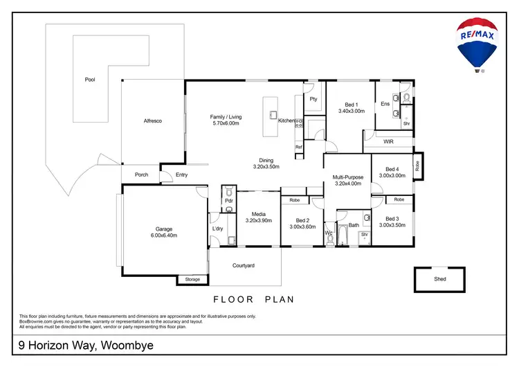 Floorplan of Homely house listing, 9 Horizon Way, Woombye QLD 4559