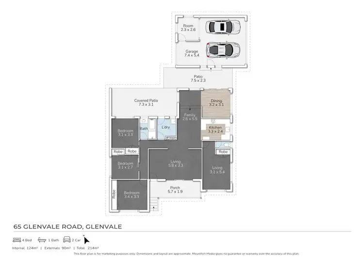 Floorplan of Homely house listing, 65 Glenvale Road, Newtown QLD 4350