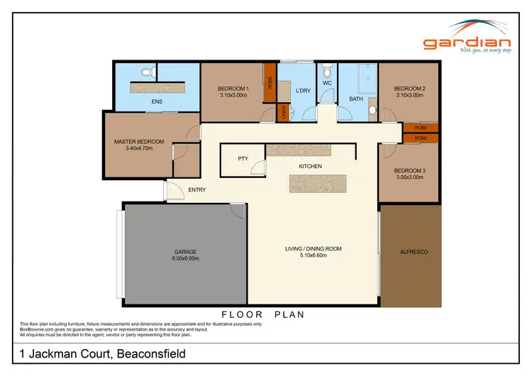 Floorplan of Homely house listing, 1 Jackman Court, Beaconsfield QLD 4740