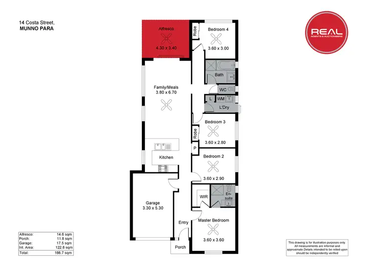 Floorplan of Homely house listing, 14 Costa Street, Munno Para West SA 5115