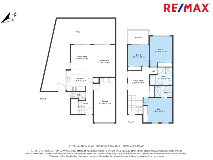 Floorplan of Homely townhouse listing, 7/66 Carter Road, Nambour QLD 4560