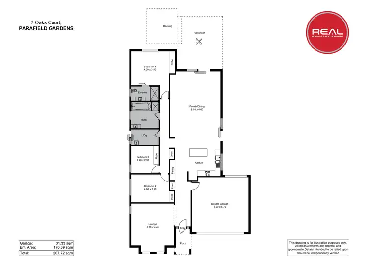 Floorplan of Homely house listing, 7 Oaks Court, Parafield Gardens SA 5107