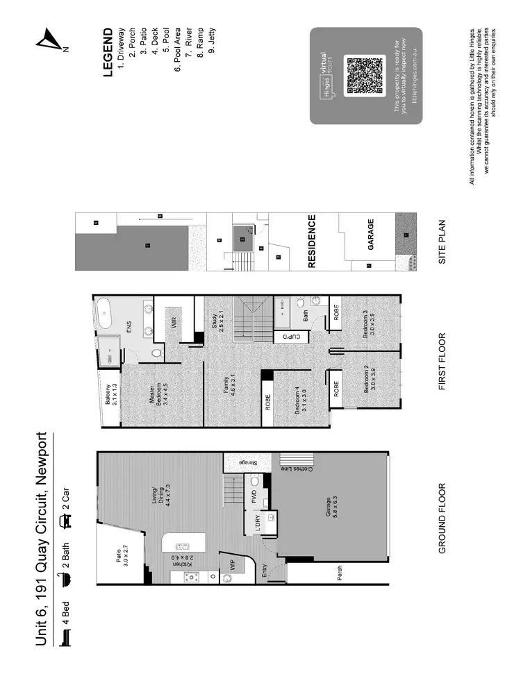 Floorplan of Homely townhouse listing, 6/191 QUAY CIRCUIT, Newport QLD 4020