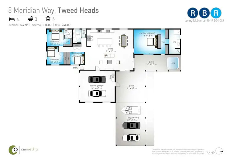 Floorplan of Homely house listing, 8 Meridian Way, Tweed Heads NSW 2485