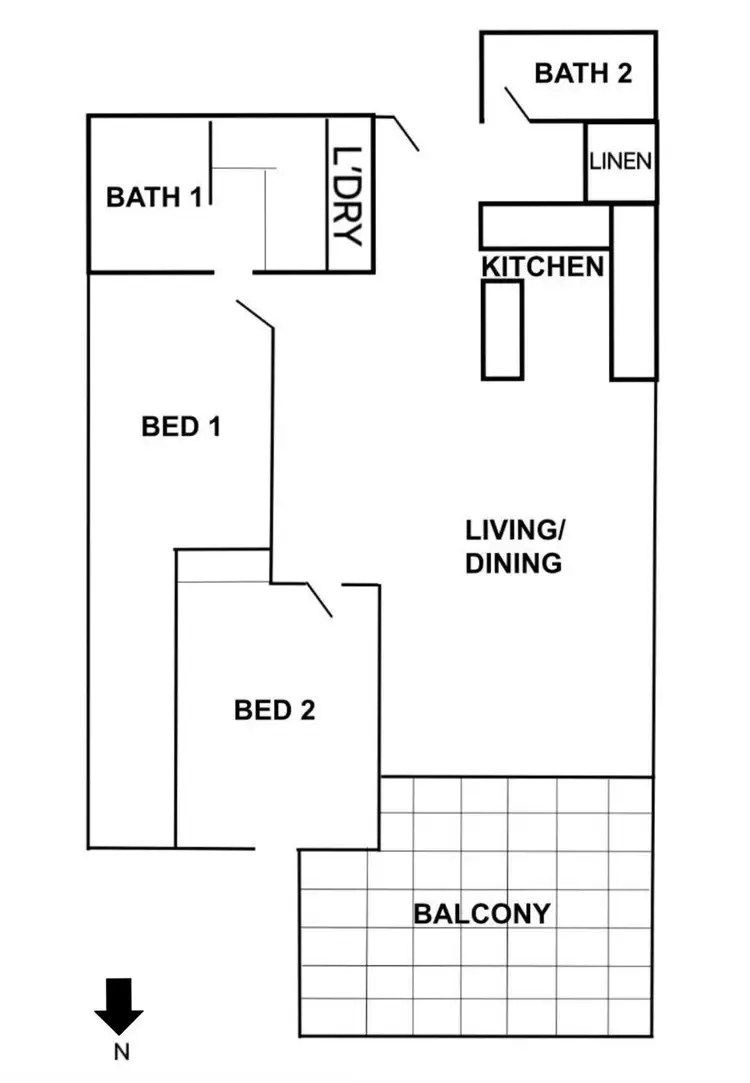 Floorplan of Homely apartment listing, 501/330 Manningham Road, Doncaster VIC 3108