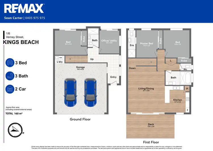 Floorplan of Homely townhouse listing, 1/6 Verney Street, Kings Beach QLD 4551