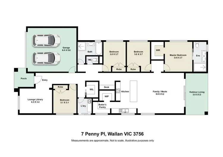 Floorplan of Homely house listing, 7 Penny Place, Wallan VIC 3756