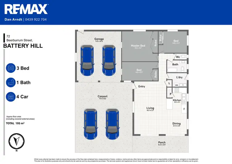 Floorplan of Homely house listing, 72 Beerburrum Street, Battery Hill QLD 4551