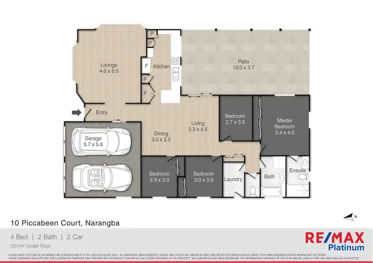 Floorplan of Homely house listing, 10 Piccabeen Court, Narangba QLD 4504