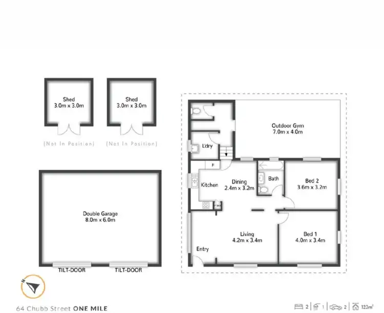 Floorplan of Homely house listing, 64 Chubb Street, One Mile QLD 4305