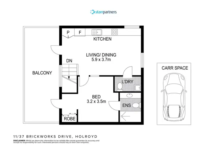 Floorplan of Homely unit listing, 11/37-45 Brickworks Drive, Holroyd NSW 2142