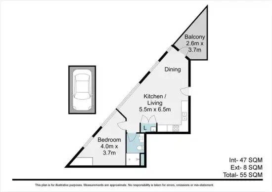 Floorplan of Homely apartment listing, 30901/1 Cordelia st, South Brisbane QLD 4101