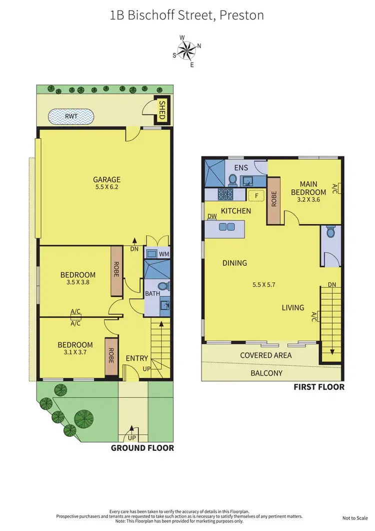 Floorplan of Homely townhouse listing, 1b, 1c, 1d Bischoff Street, Preston VIC 3072