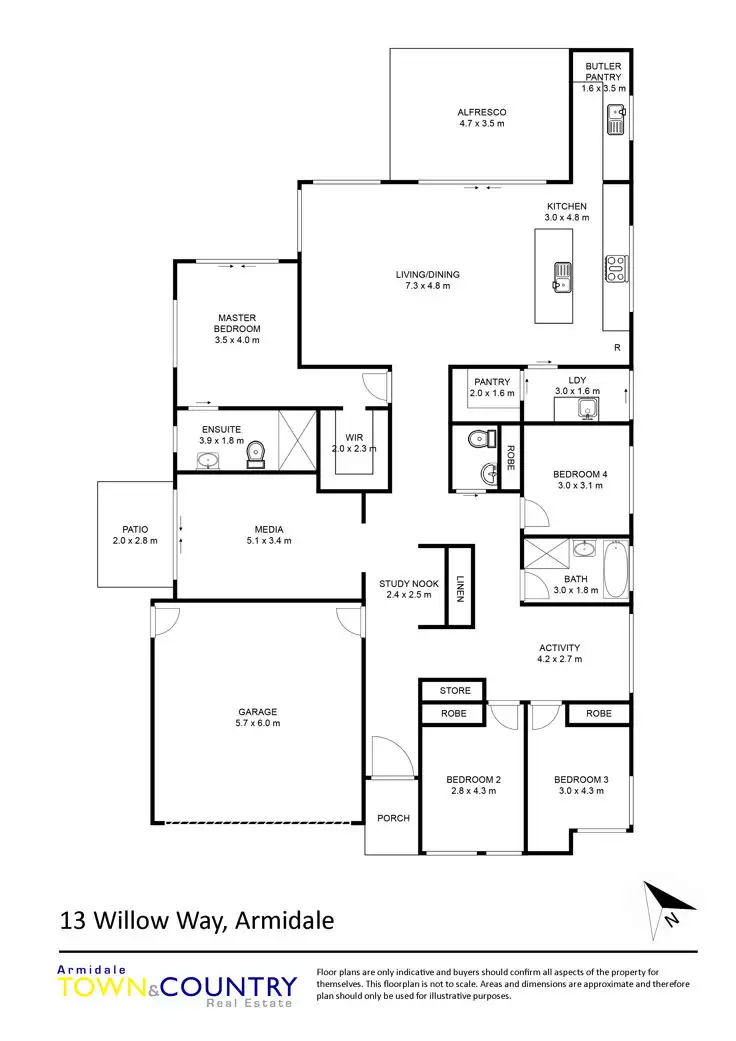 Floorplan of Homely house listing, 13 Willow Way, Armidale NSW 2350