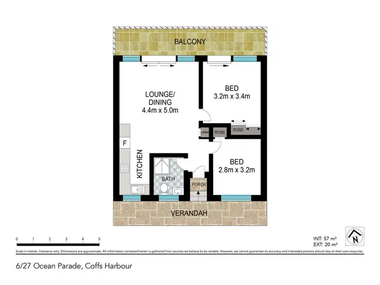 Floorplan of Homely unit listing, 6/27-29 Ocean Parade, Coffs Harbour NSW 2450