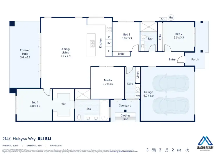 Floorplan of Homely house listing, 214/1 Halcyon Way, Bli Bli QLD 4560