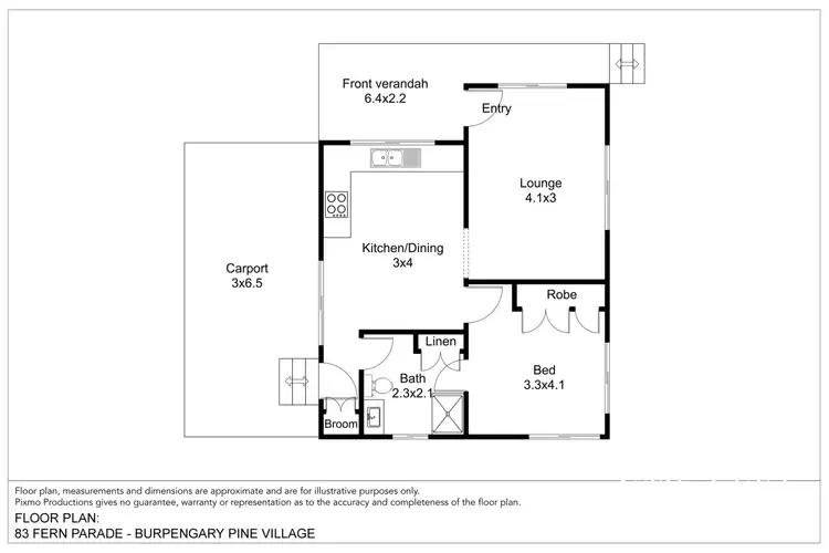 Floorplan of Homely retirement listing, 83/764 Morayfield Road, Burpengary QLD 4505