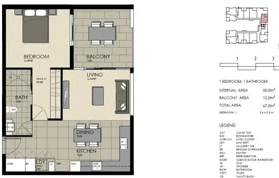 Floorplan of Homely apartment listing, U89 45 Wellington Road, East Brisbane QLD 4169