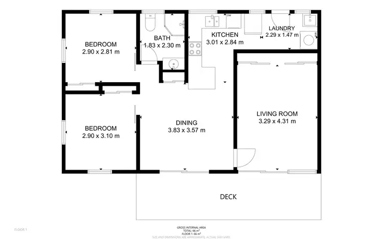 Floorplan of Homely other listing, 2/26 Knockator Crescent, Centenary Heights QLD 4350