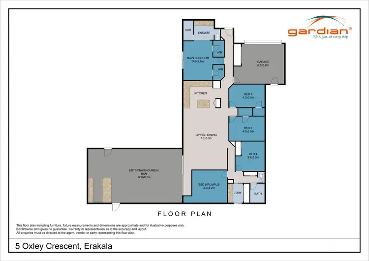 Floorplan of Homely house listing, 5 Oxley Crescent, Erakala QLD 4740