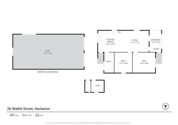 Floorplan of Homely house listing, 26 Wattle Street, Harlaxton QLD 4350