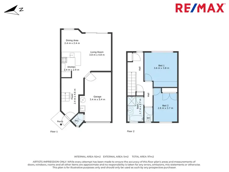Floorplan of Homely townhouse listing, 2/1 Aragorn Street, Maroochydore QLD 4558