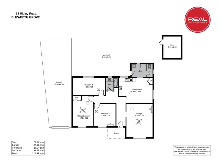 Floorplan of Homely house listing, 168 Ridley Road, Elizabeth Grove SA 5112
