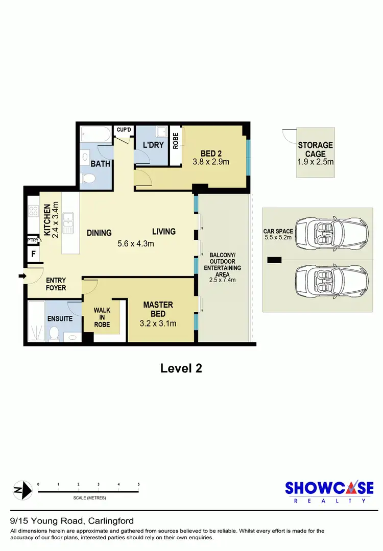 Floorplan of Homely unit listing, 9/15 Young Road, Carlingford NSW 2118