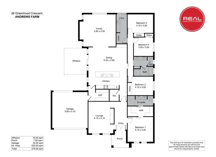 Floorplan of Homely house listing, 26 Greenhood Crescent, Andrews Farm SA 5114