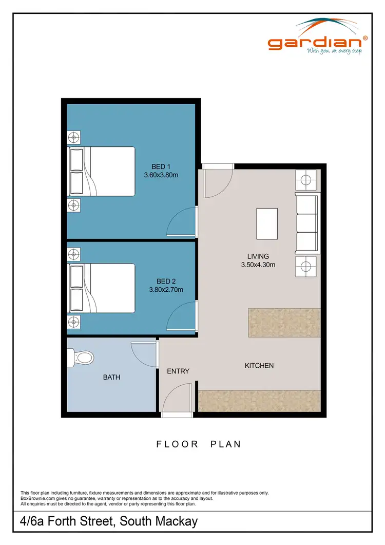 Floorplan of Homely unit listing, 4/6a Forth Street, South Mackay QLD 4740