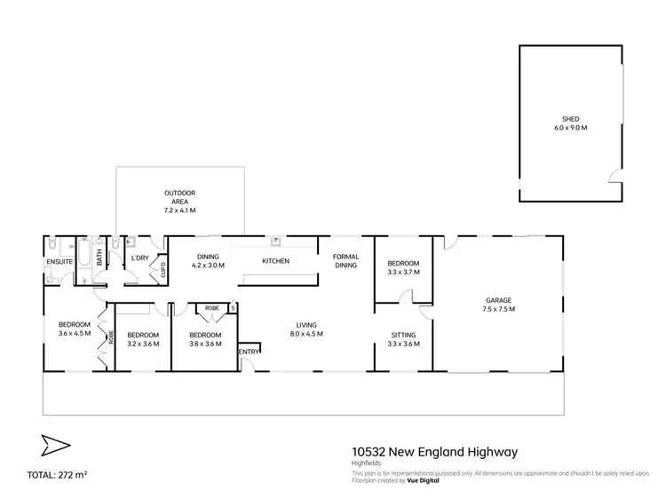 Floorplan of Homely house listing, 10532 New England Highway, Highfields QLD 4352