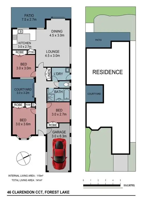 Floorplan of Homely house listing, 46 Clarendon Circuit, Forest Lake QLD 4078