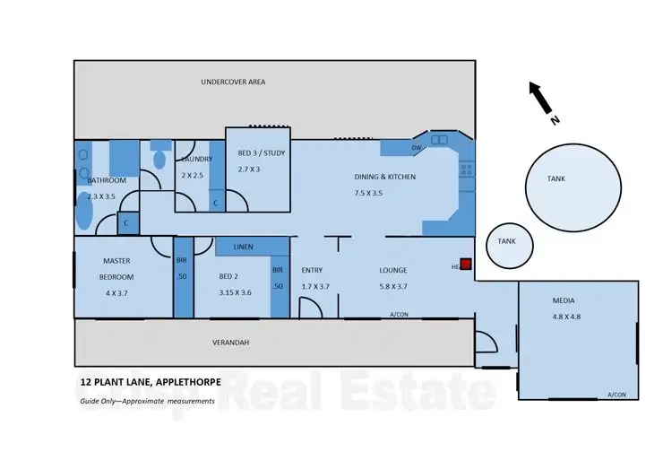 Floorplan of Homely house listing, 12 Plant Lane, Applethorpe QLD 4378