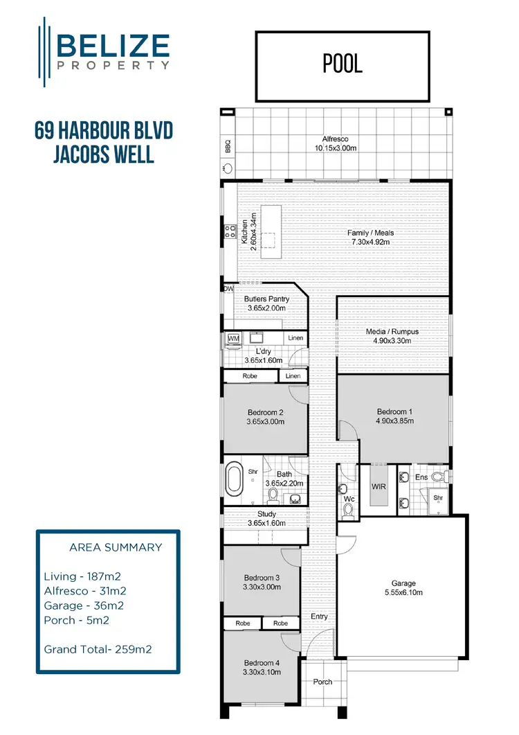 Floorplan of Homely house listing, 69 Harbour Boulevard, Jacobs Well QLD 4208