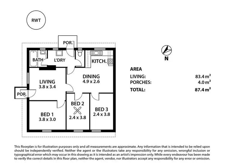Floorplan of Homely house listing, 2C Galway, Murray Bridge SA 5253