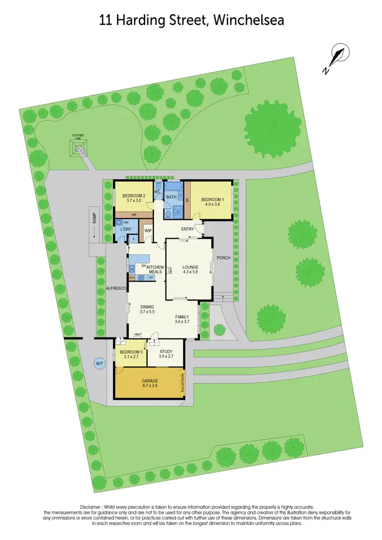 Floorplan of Homely house listing, 11 Harding Street, Winchelsea VIC 3241