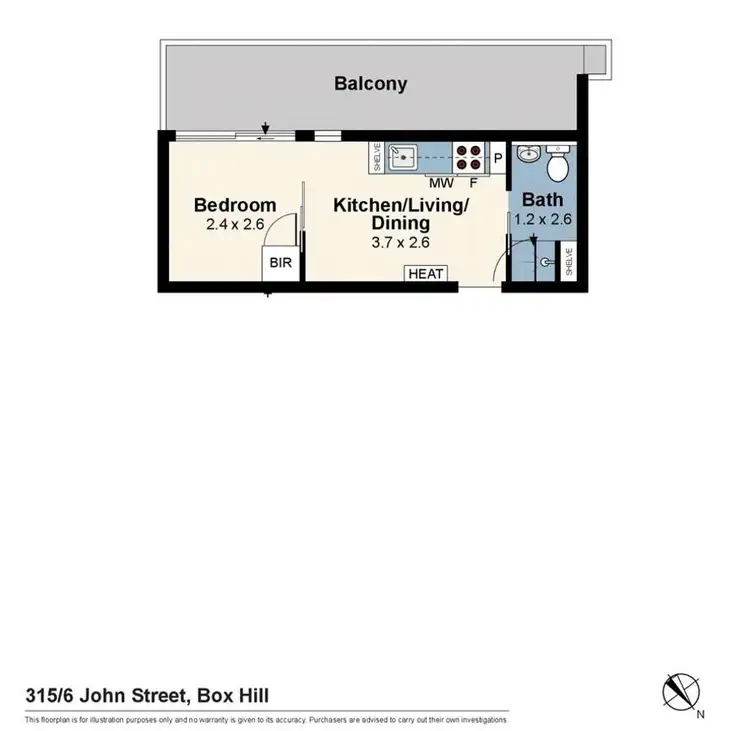 Floorplan of Homely apartment listing, 315/6 John Street, Box Hill VIC 3128